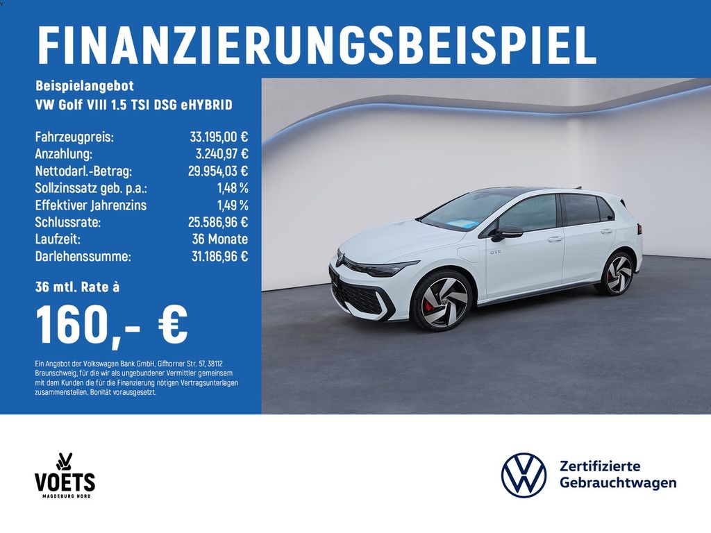 Golf VIII  1.5 TSI  DSG eHYBRID GTE LED-MATRIX+N