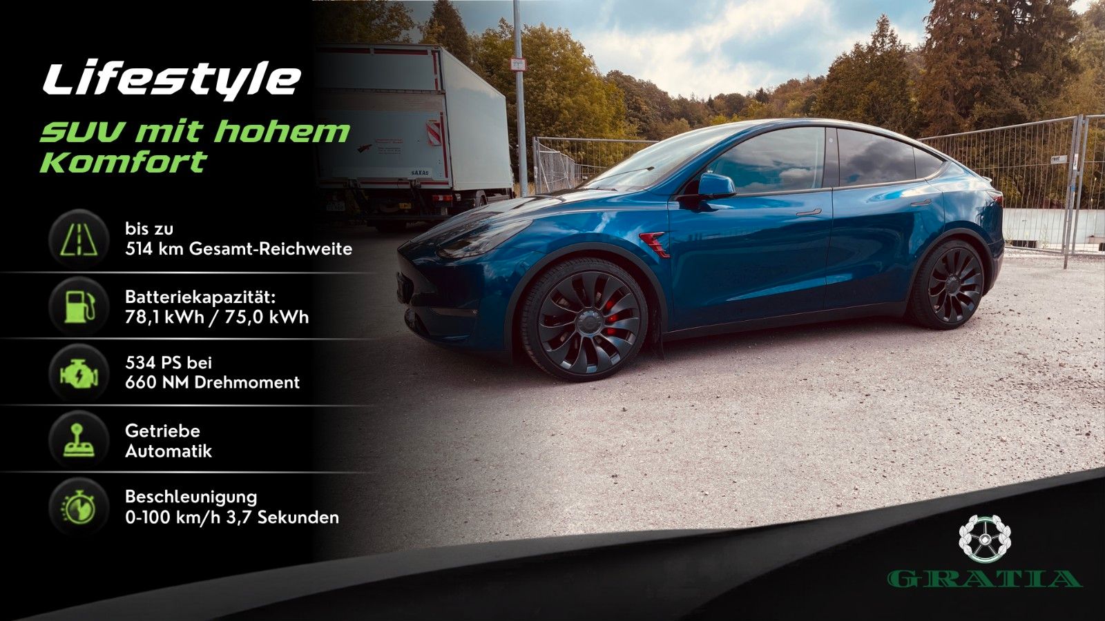 Tesla Model Y-Performance-8Fach Bereift imagem 2
