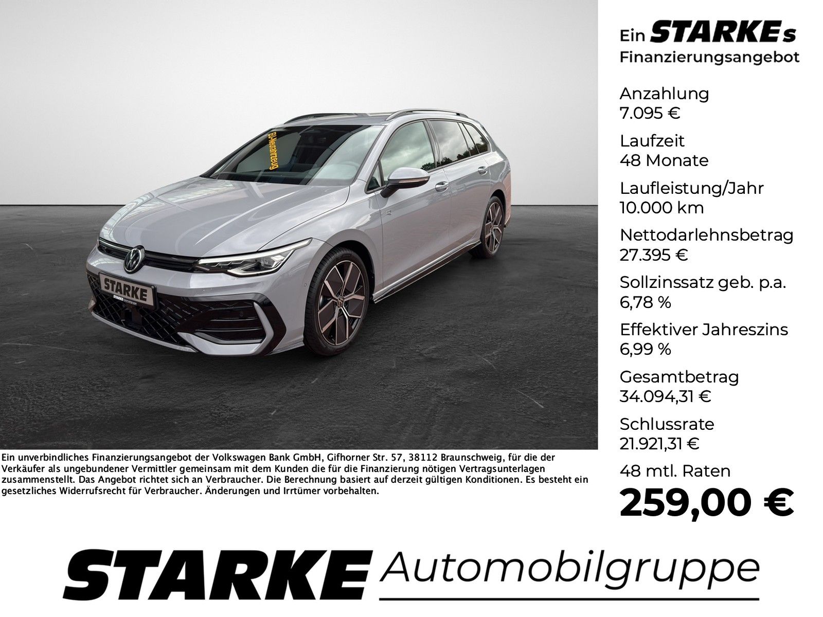 Volkswagen Golf Variant 1.5 eTSI DSG R-Line  AHK Navi LED K