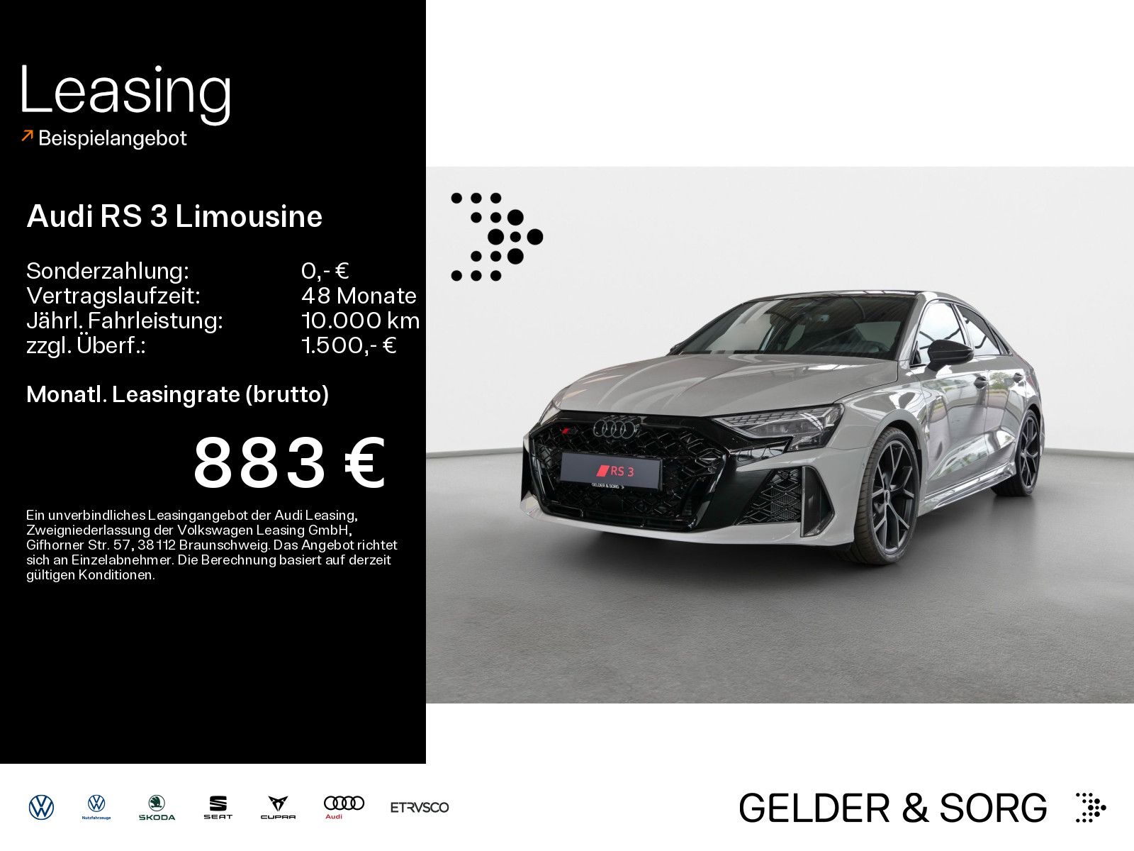 Audi RS 3 Limousine *RS-Abgas*280km/h*Porsche-Lack