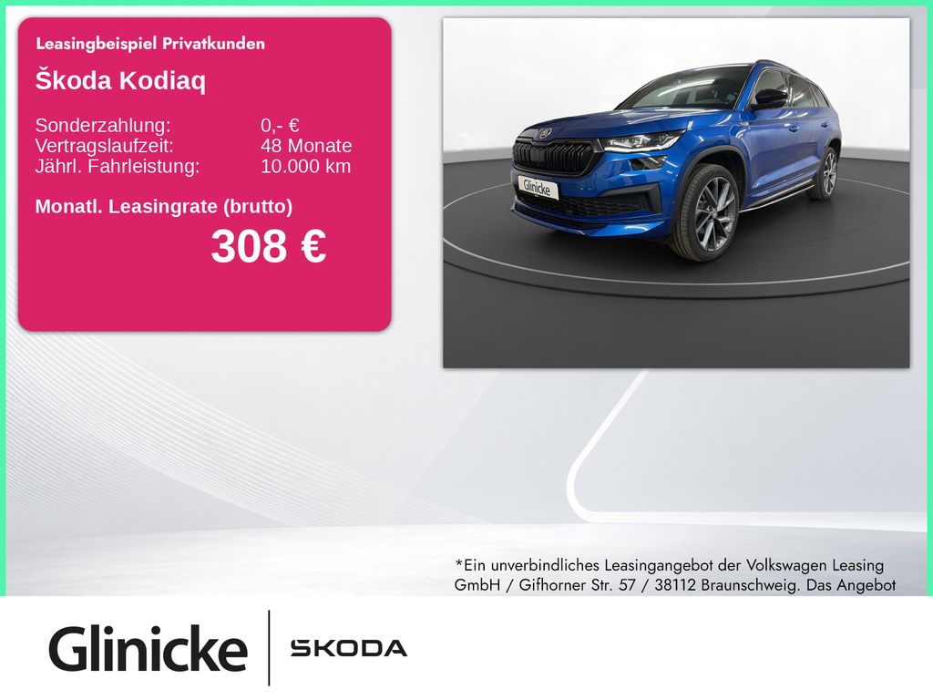 Skoda Kodiaq 2.0 TDI Sportline AHK Pano LED LM 20" RFK