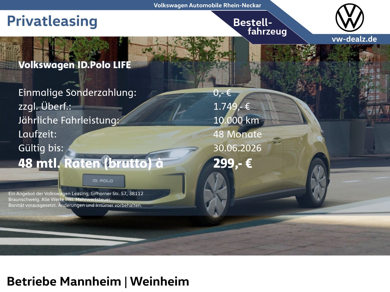 Volkswagen ID.Polo Life Klima LED PDC DAB ACC Bluetooth