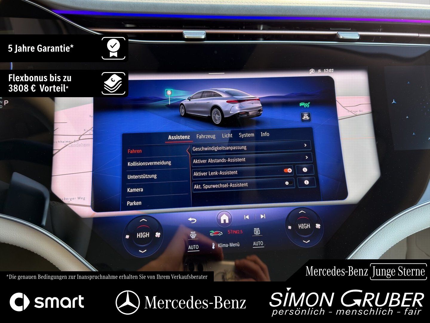 Fahrzeugabbildung Mercedes-Benz EQS 450 4M AMG Massage Sitzklima Nappa Mod 2026!