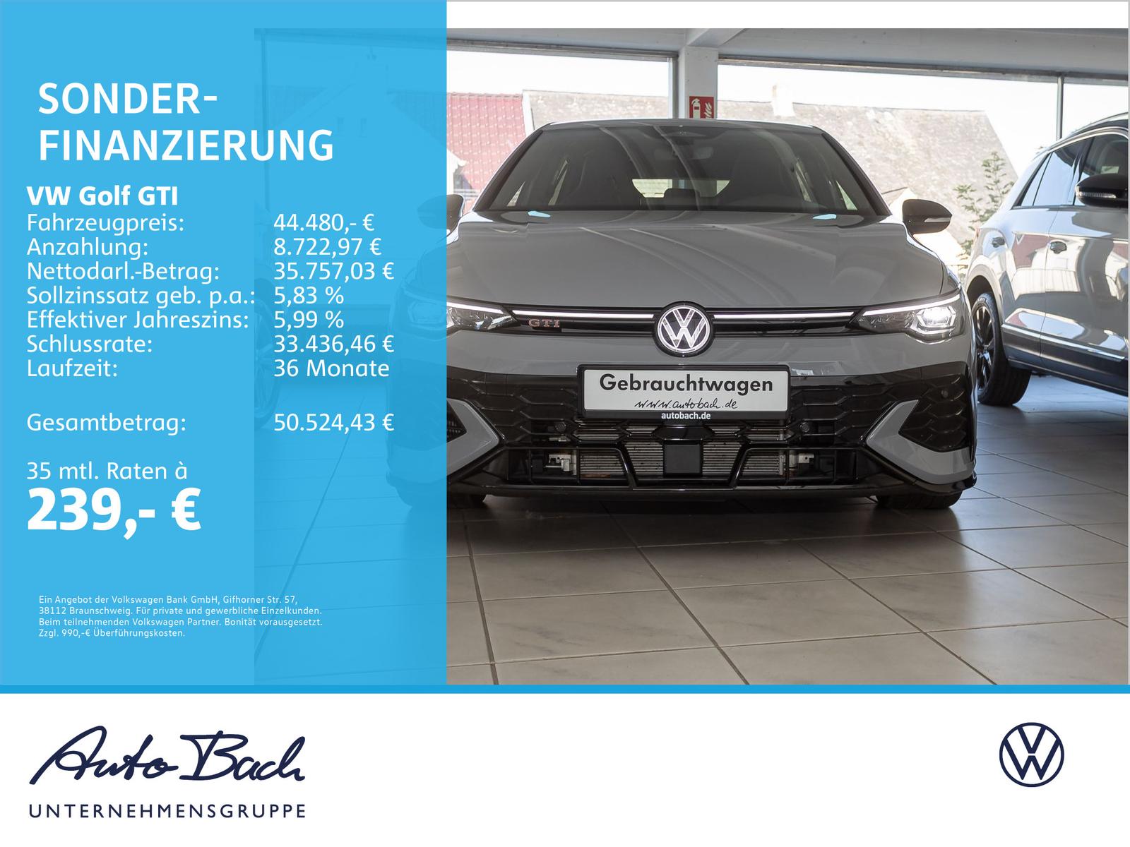 Volkswagen Golf VIII GTI 2.0 TSI DSG Clubsport Navi ACC EPH, миниатюра 2