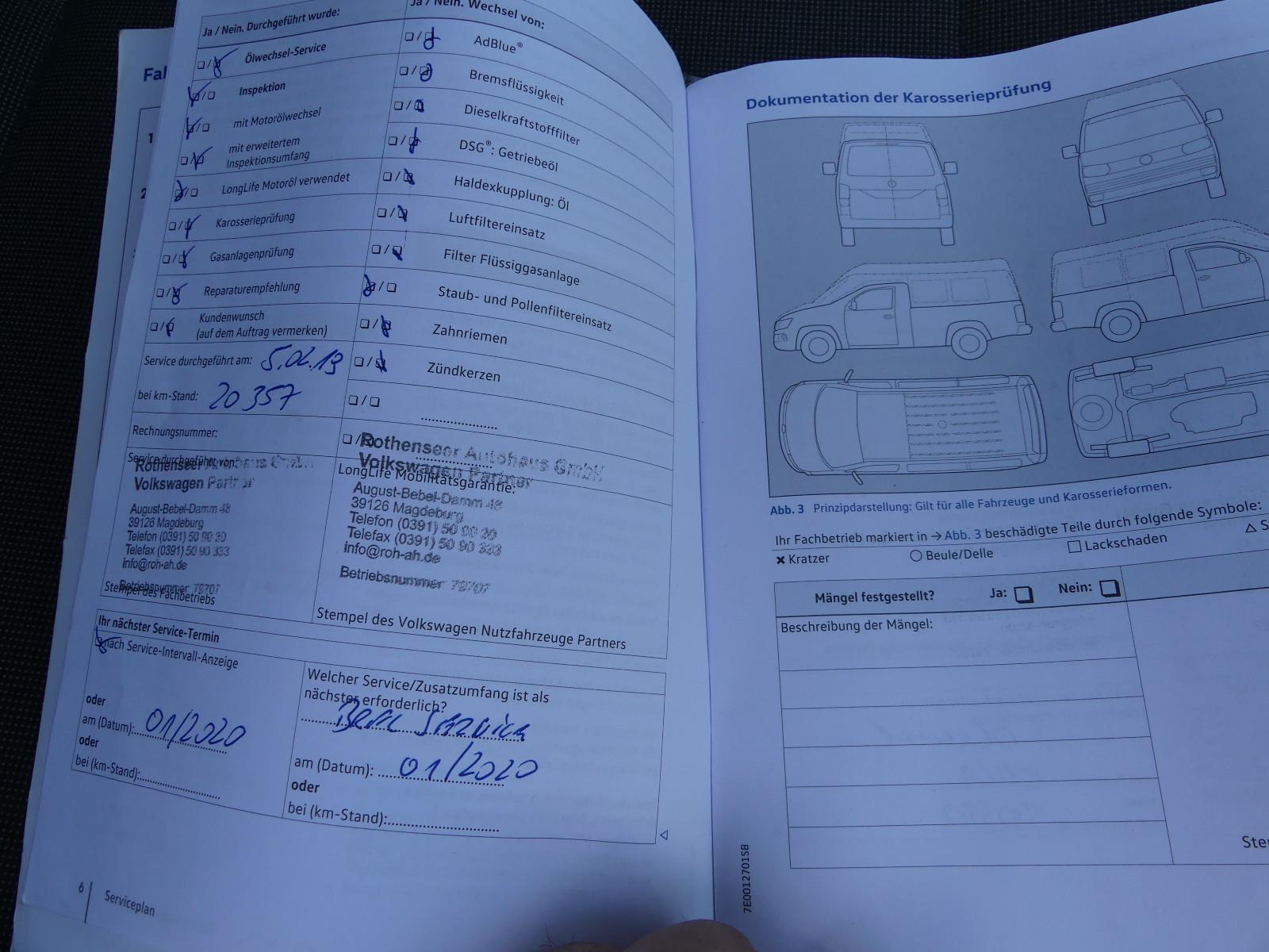 Volkswagen T6 Transporter Pritsche Pritsche Doppelkabine la