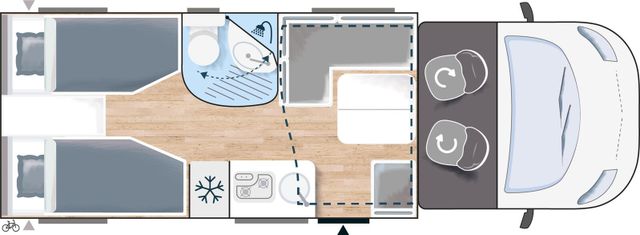 Chausson Teilintegriert 627 Markise/SAT/TV/Solar/Navi