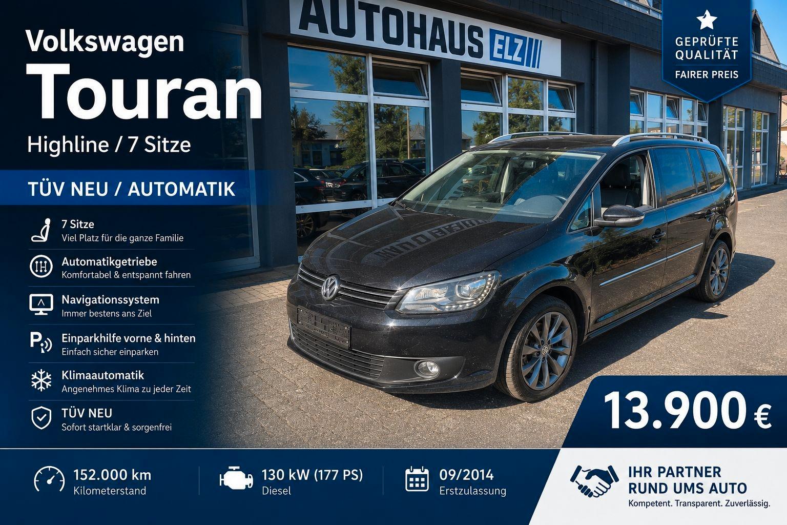 Volkswagen Touran Highline/ 7 Sitze TÜV NEU /Automatik