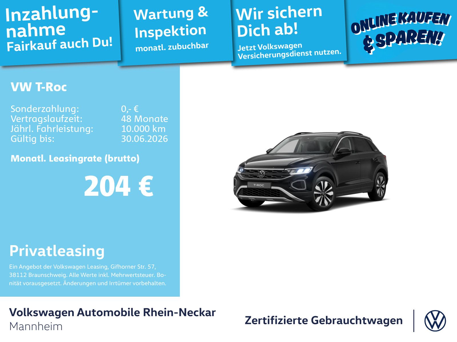 Volkswagen T-Roc 1.0 TSI GOAL Navi PDC LED UVM