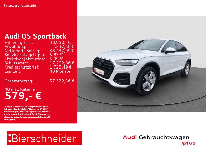 Audi Q5 Sportback 45 TFSI qu advanced Black AHK MATRI