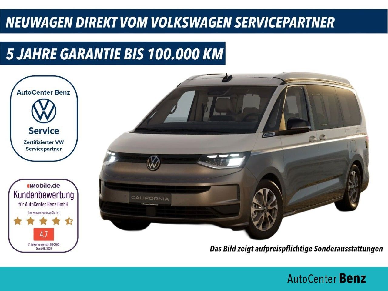 Volkswagen T7 CALIFORNIA OCEAN HYBRID *BESTELL-FAHRZEUG*