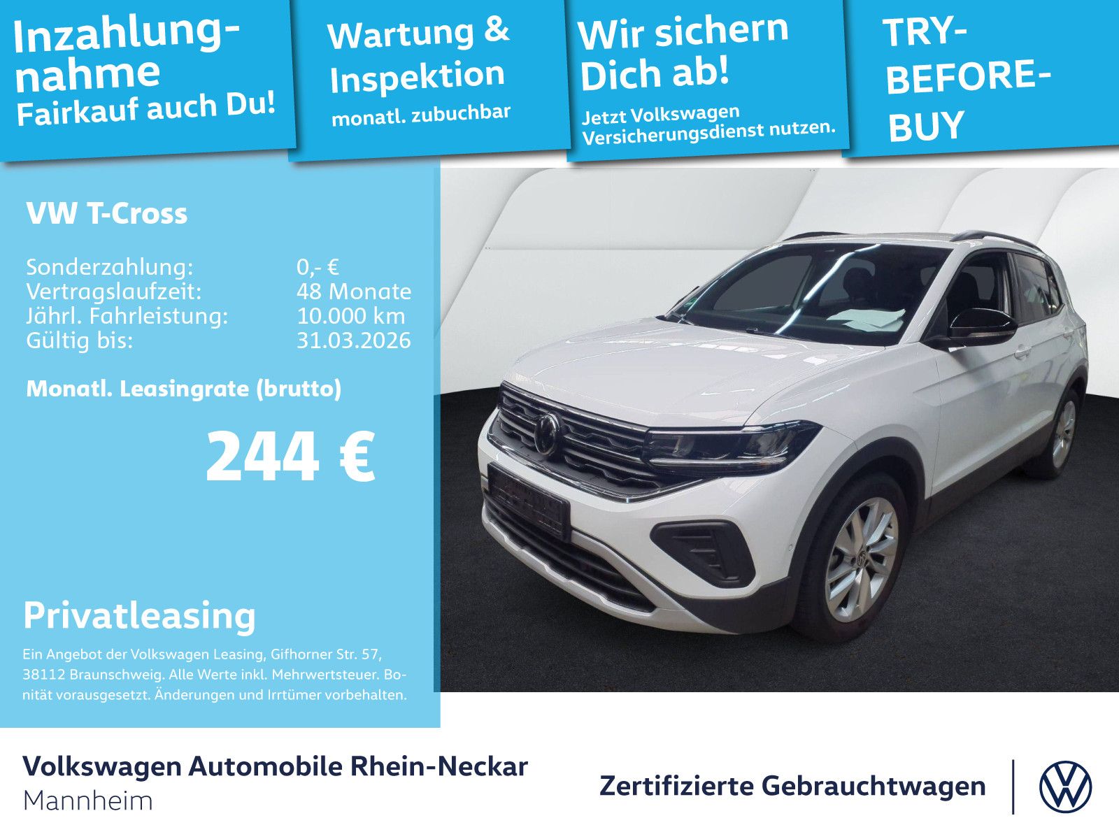 Volkswagen T-Cross 1.0 TSI GOAL DSG Navi AHK LED uvm
