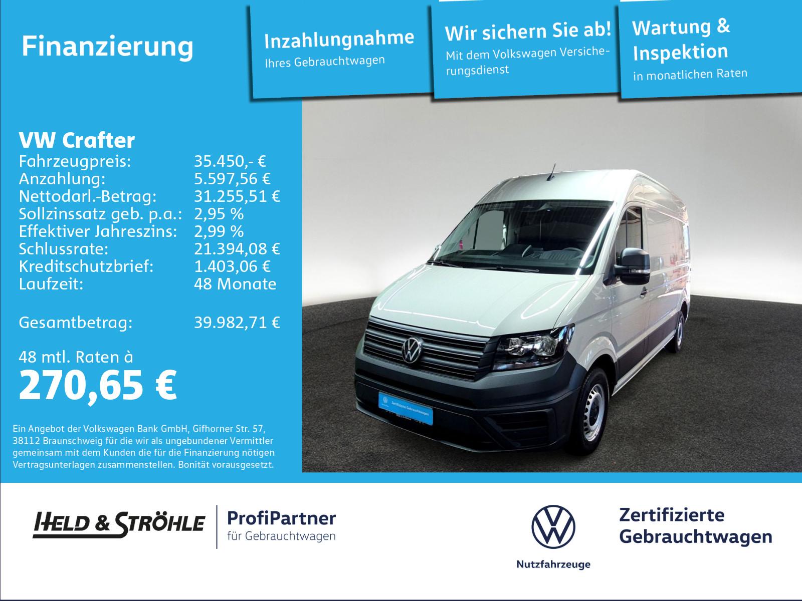 Volkswagen Crafter 35 MR HD 2.0 TDI (L2H2) AHK KAM PDC 270°