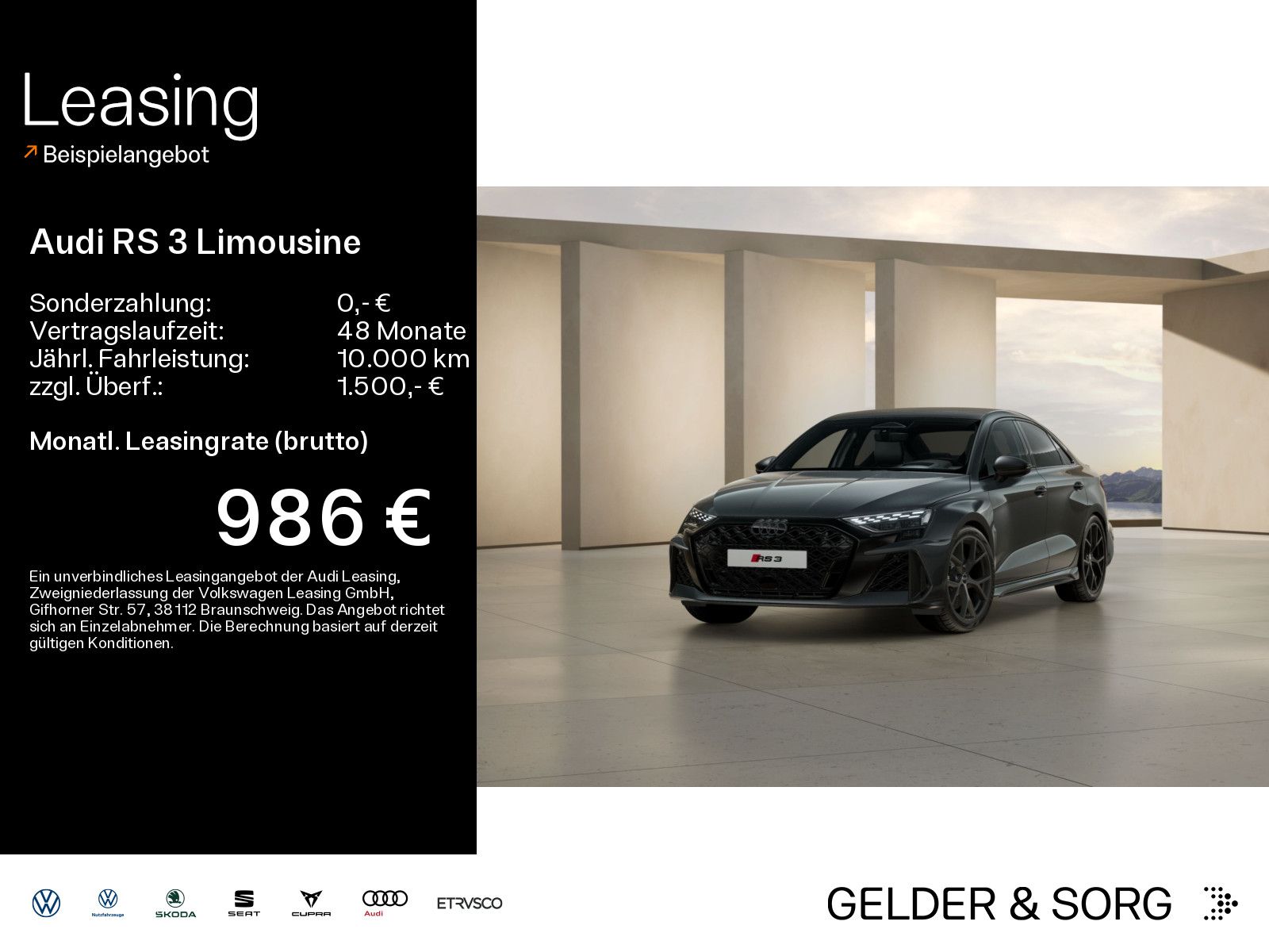 Audi RS 3 Limousine *RS-Abgas*SONOS*Schalensitz*Pano