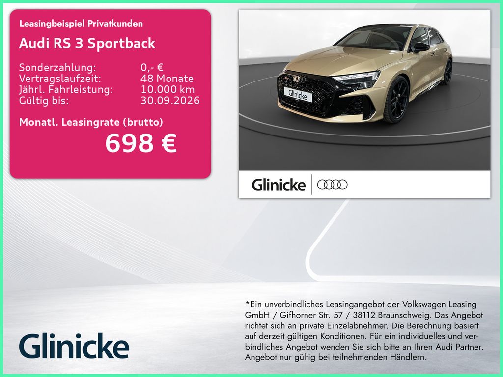 Audi RS3 Sportback exclusive RS-Abgas Pano LM 19" RF
