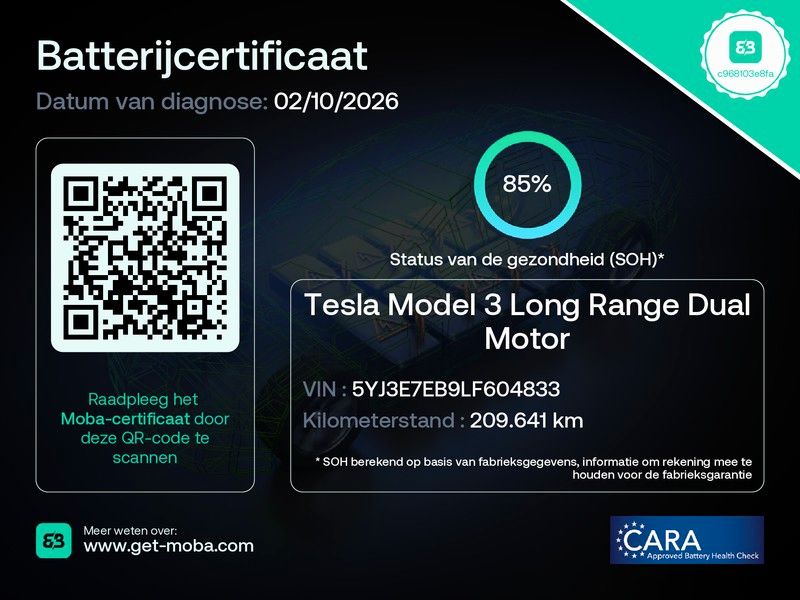 Tesla Model 3 Long Range AWD | SOH 85%| Pano | Leder | imagem 2