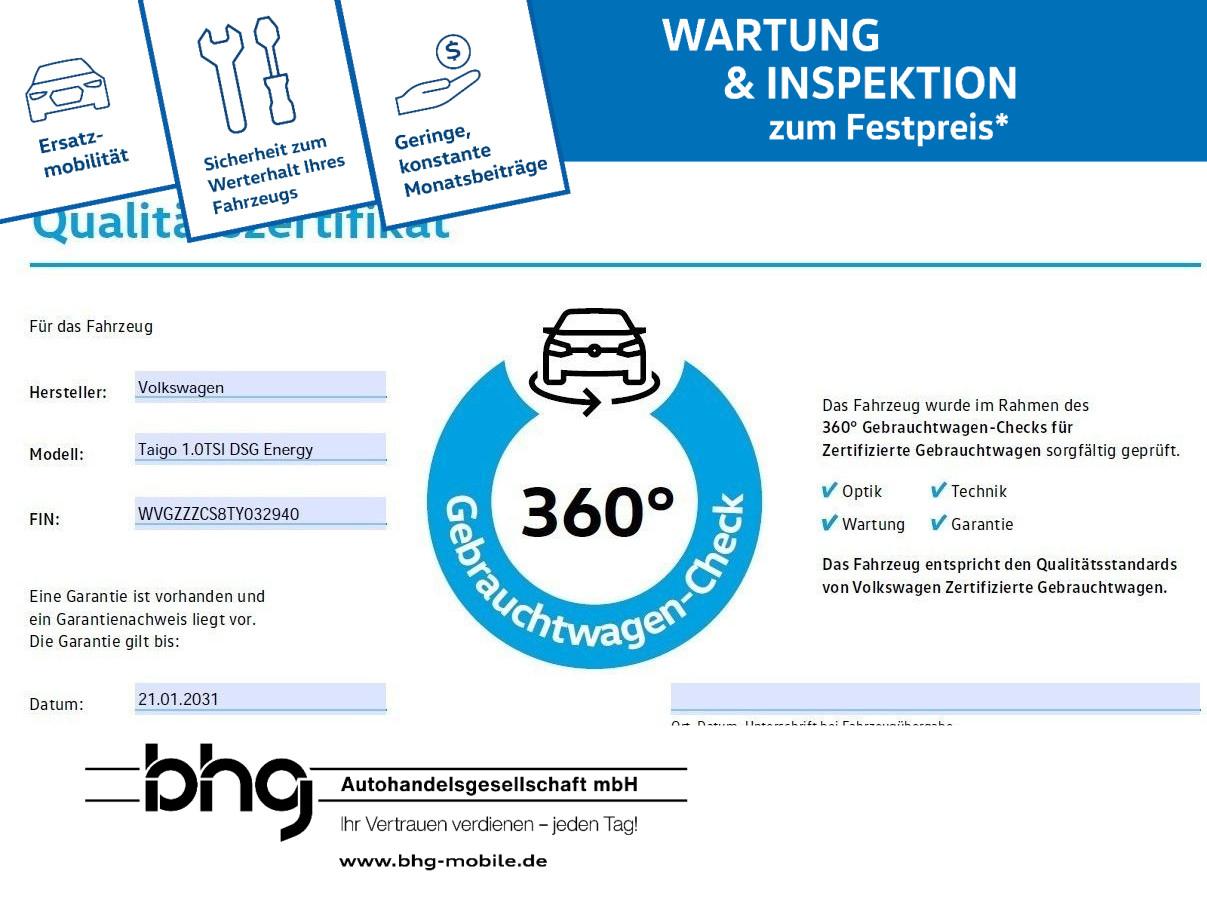 Volkswagen Taigo 1.0 TSI DSG ENERGY AHK AccTravelAssist LED, миниатюра 9