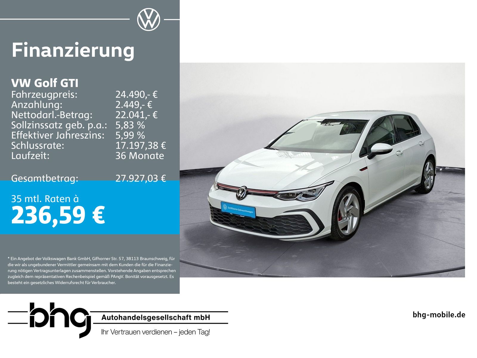 Volkswagen Golf GTI 2.0 TSI DSG #APP-CONNECT #LED+ #FRONT-A