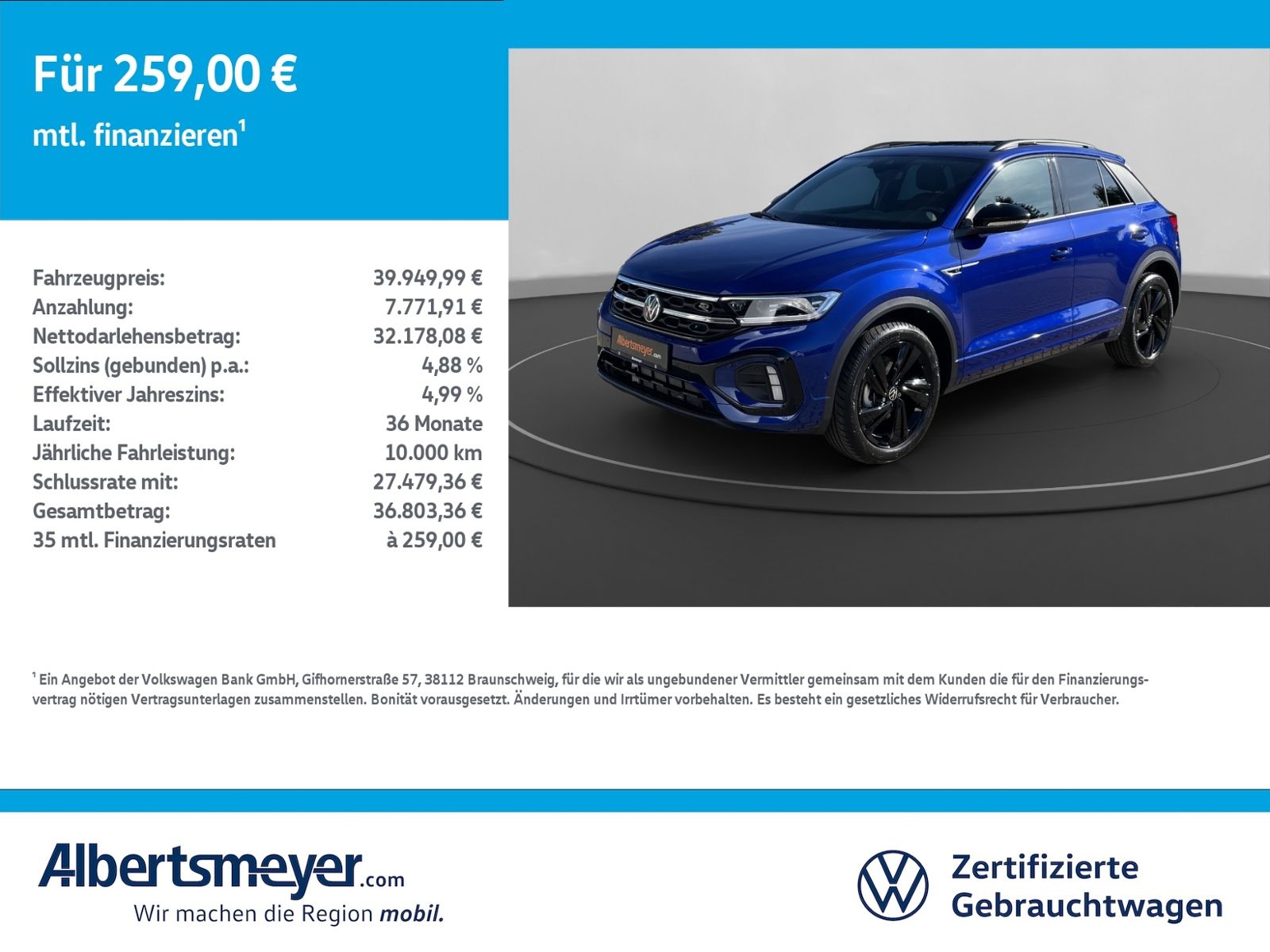 Volkswagen T-Roc 1.5 TSI R-Line +DSG+ACC+NAVI+LED-PLUS+LM++
