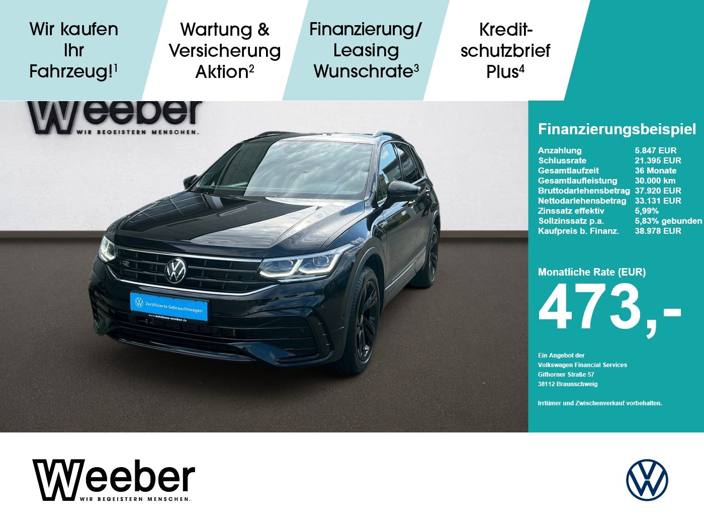 Volkswagen Tiguan R-Line 4Motion *AHK*BLACKSTYLE*MATRIX*KAM