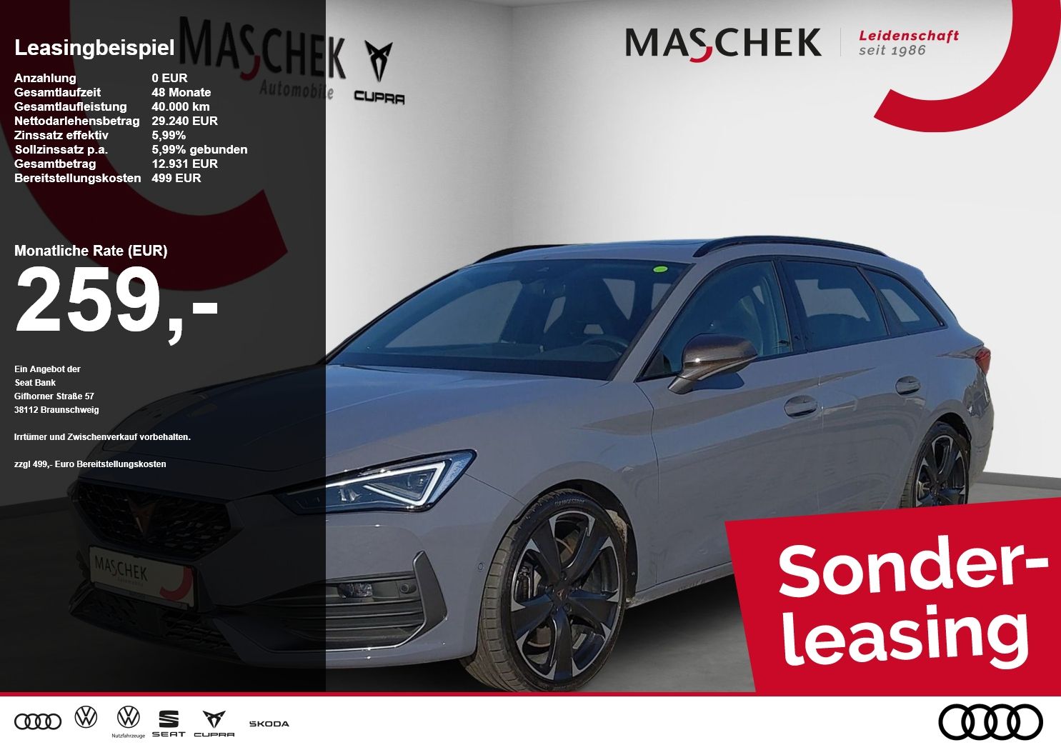 Cupra Leon ST VZ 2.0 TSI AHK Pano RearView ACC Navi