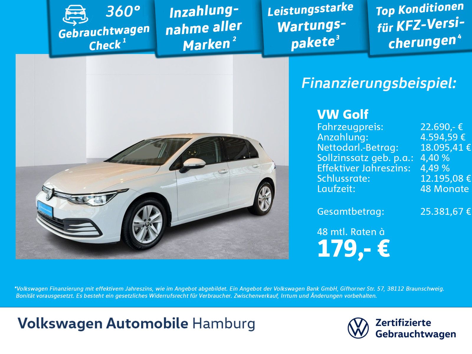 Volkswagen Golf VIII 1.5 TSI Life  Ganzjahresreifen Rückfah