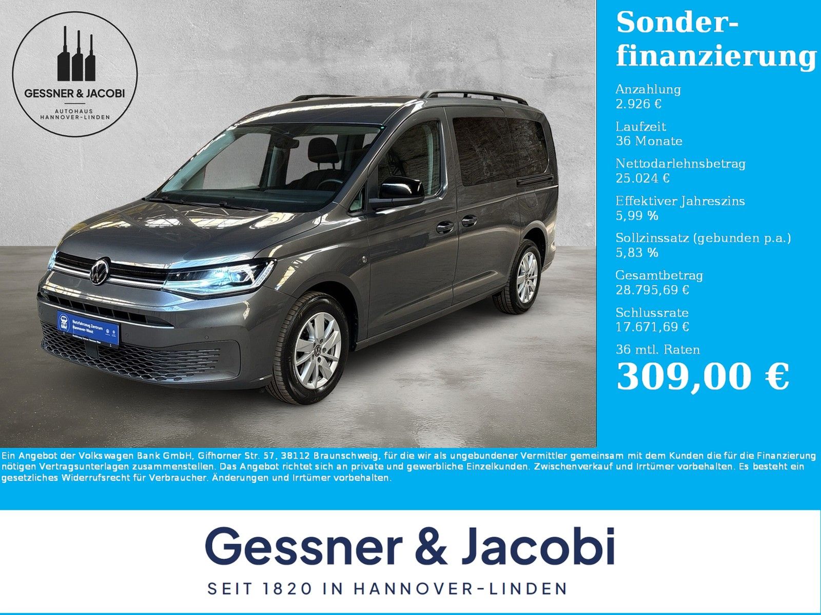 Volkswagen Caddy Kombi Maxi 2.0 TDI Life PDC AppConnect SHZ