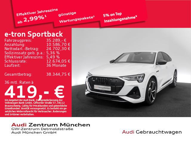 Audi e-tron Sportback 55 qu. S line B&O/Luftfed./HuD/