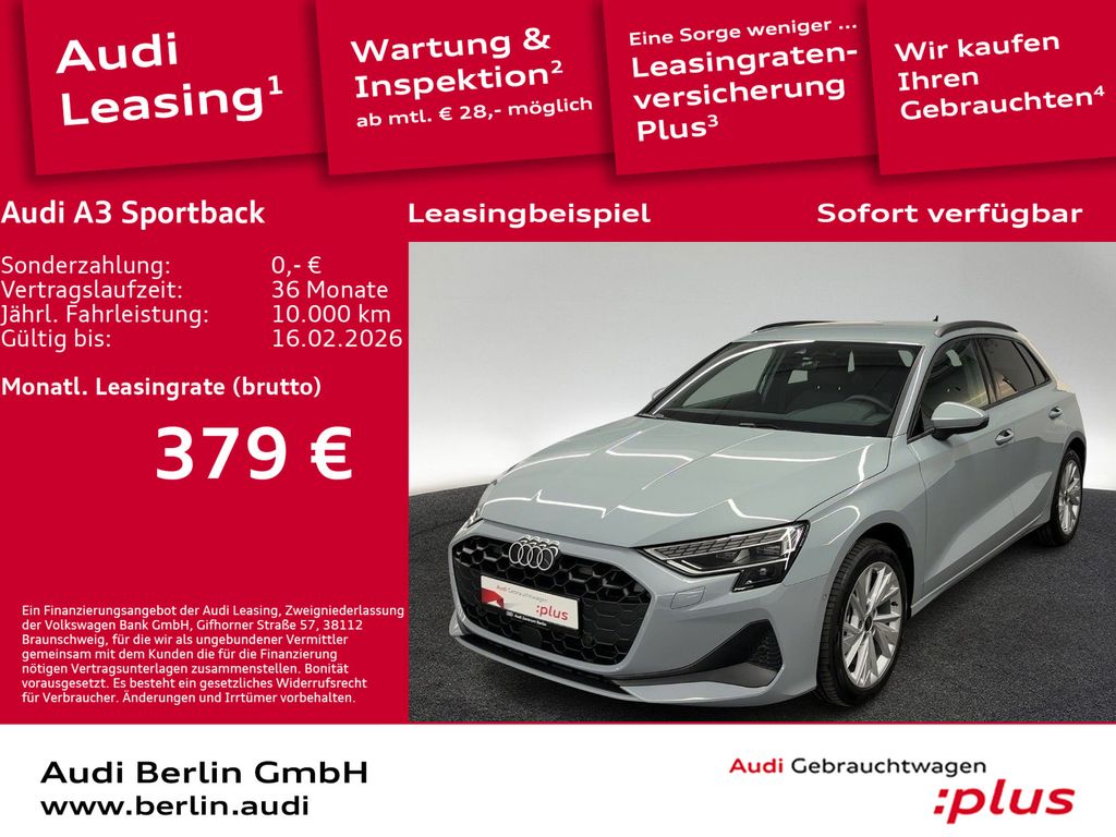 A3 Sportback 35 TFSI S tr. PDC LED NAVI VIRTUAL