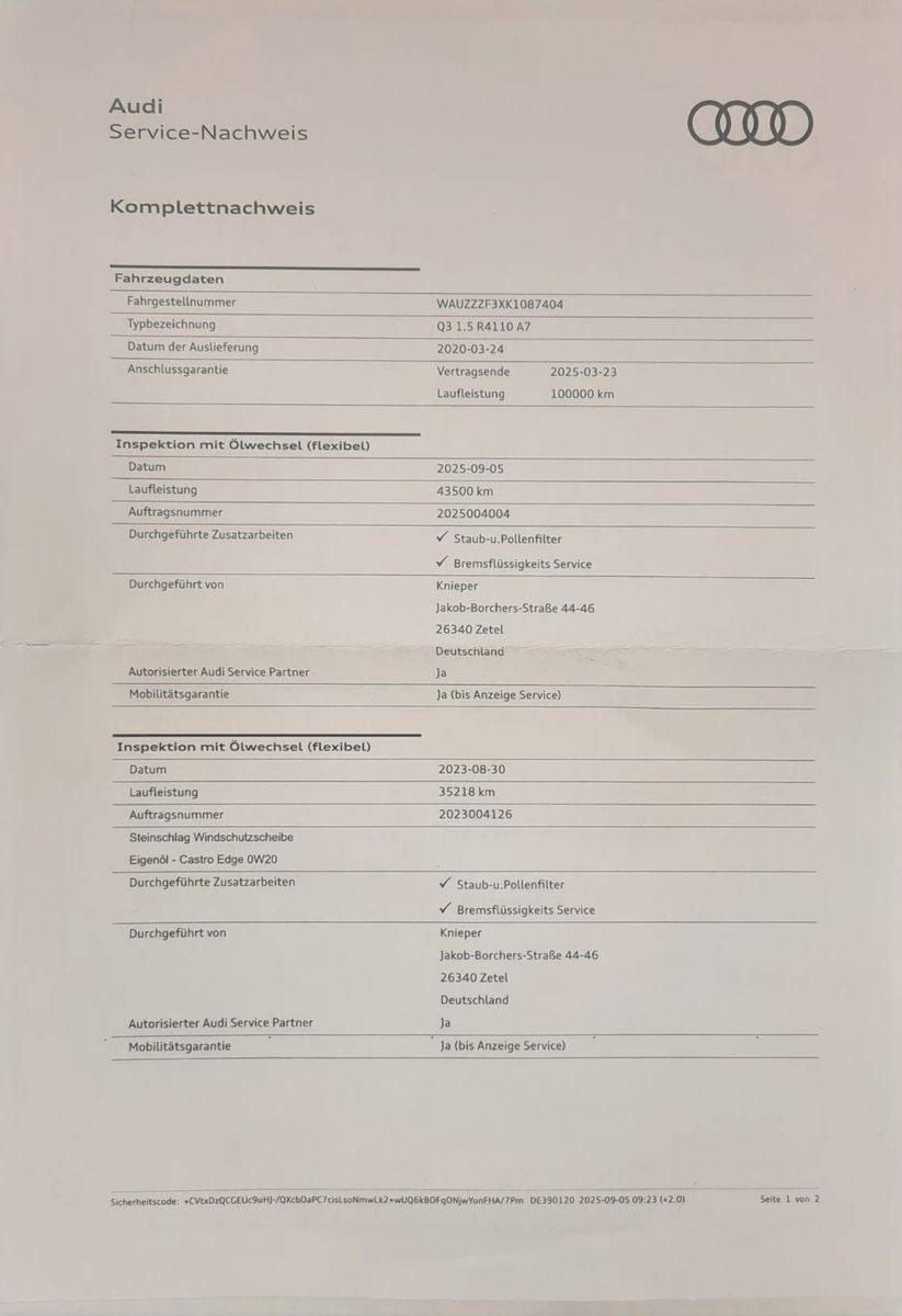 Fahrzeugabbildung Audi Q3 35 TFSI / LED / NAVI / AHK / VIRTUELL