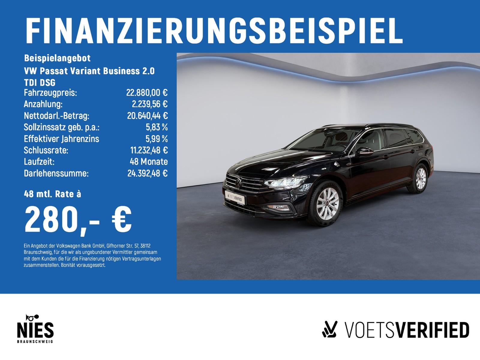 Volkswagen Passat Variant Business 2.0 TDI DSG LED+NAVI+Rea
