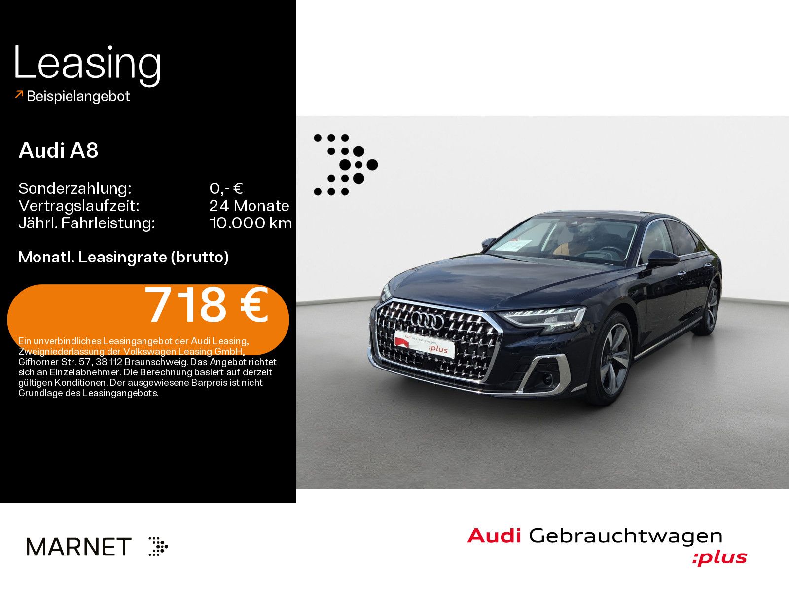 Audi A8 50 TDI qu*Navi*Matrix*B&O*HUD*AHK*Pano*Virtua