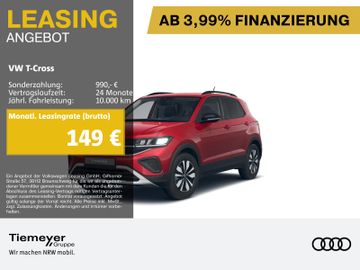 Volkswagen Leasingangebot: Volkswagen T-Cross 1.0 TSI GOAL NAVI SITZHZG KAMERA BEATS