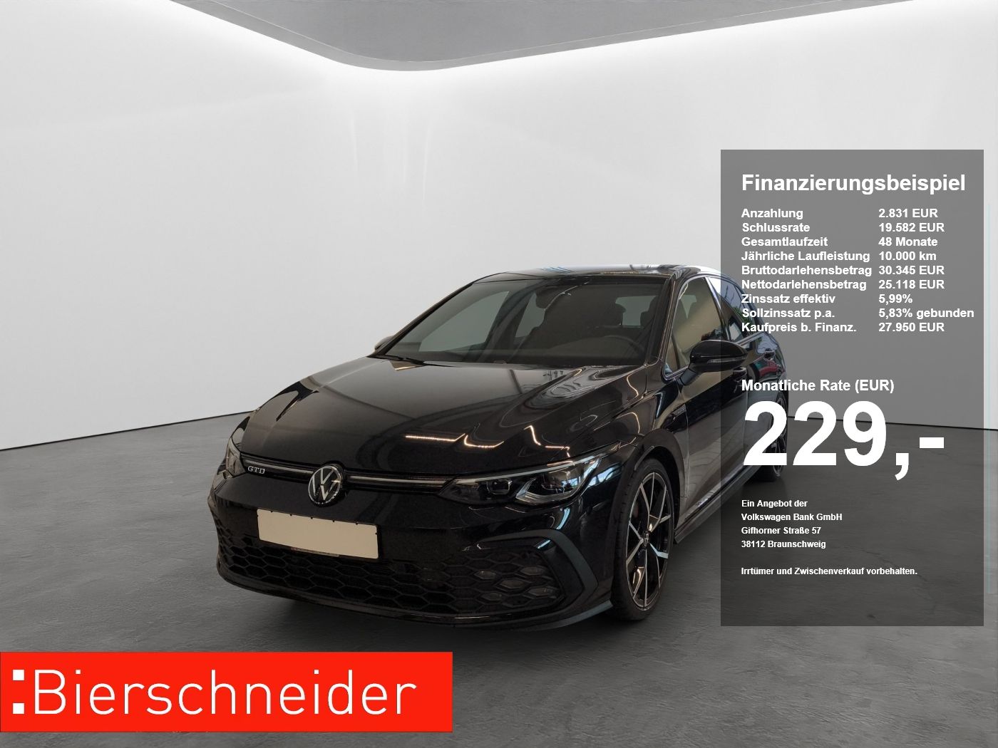 Volkswagen Golf 8 2.0 TDI DSG GTD VOLL-LED NAVI 19 KAMERA A