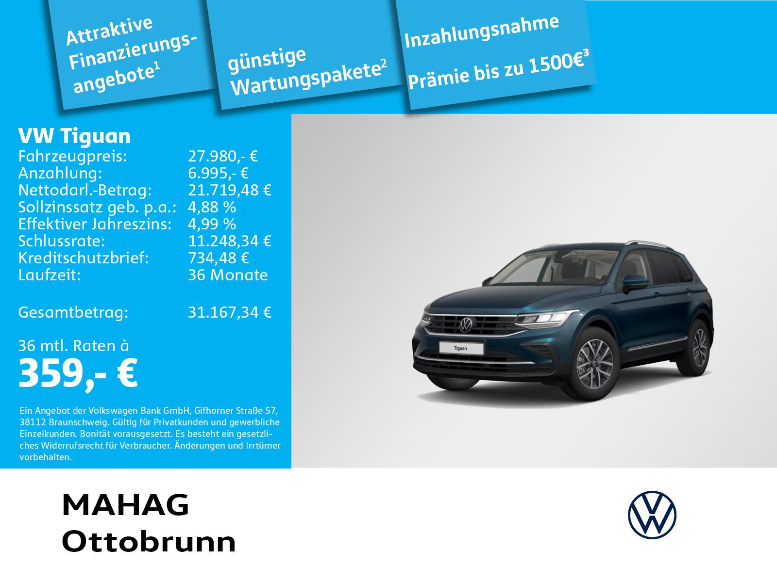 Volkswagen Tiguan Life 2.0 TDI LED Navi ParkAssist AreaView