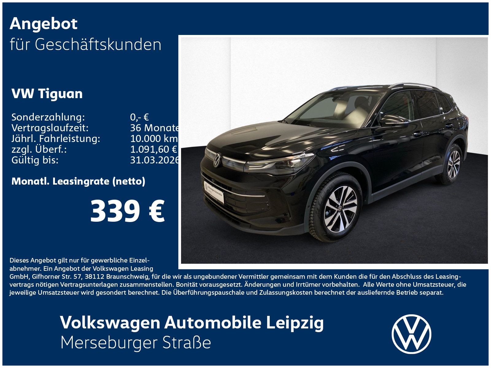 Volkswagen Tiguan ENERGY 1.5 l eTSI 110 kW DSG*AHK*GJR