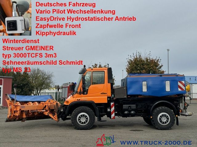 Unimog U400 Winter- Salzstreuer Schneeschild mit 231 PS