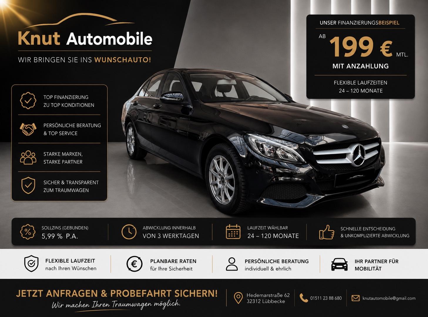Mercedes-Benz C 200d 9G-Tronic *1.Hd*MB Scheckheft*SitzH*Navi*