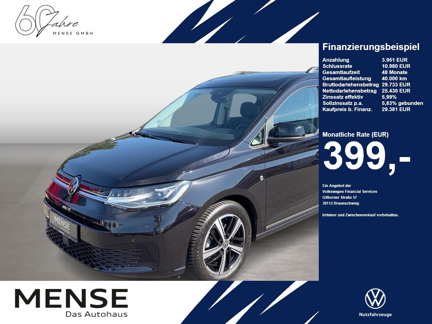 Volkswagen Caddy Life Dark Label 75kW CarPlay AHK Pano LED