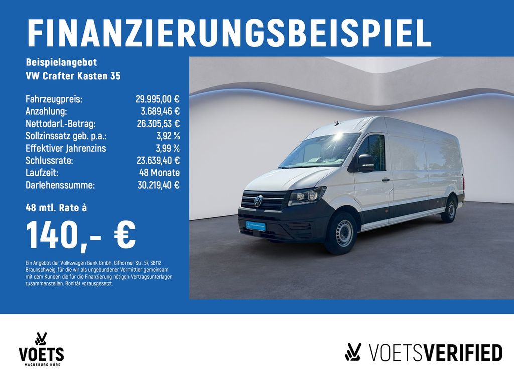 Volkswagen Crafter Kasten 35 lang Hochdach KLIMA+PDC+KAM+VO