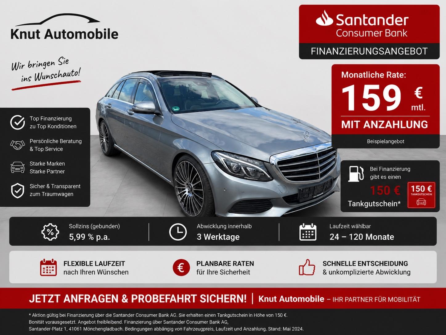 Mercedes-Benz C 200 T-Modell *2.Hd*Pano*AHK*Multie LED*8 Fach