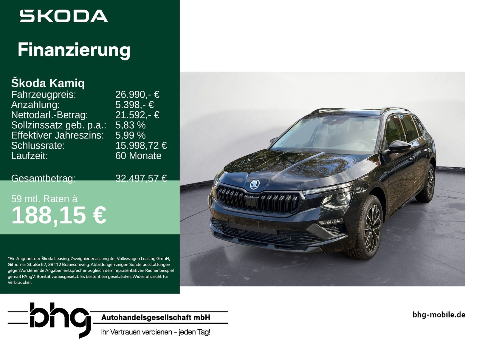 Skoda Kamiq Tour 1,0 TSI  7-Gang-DSG