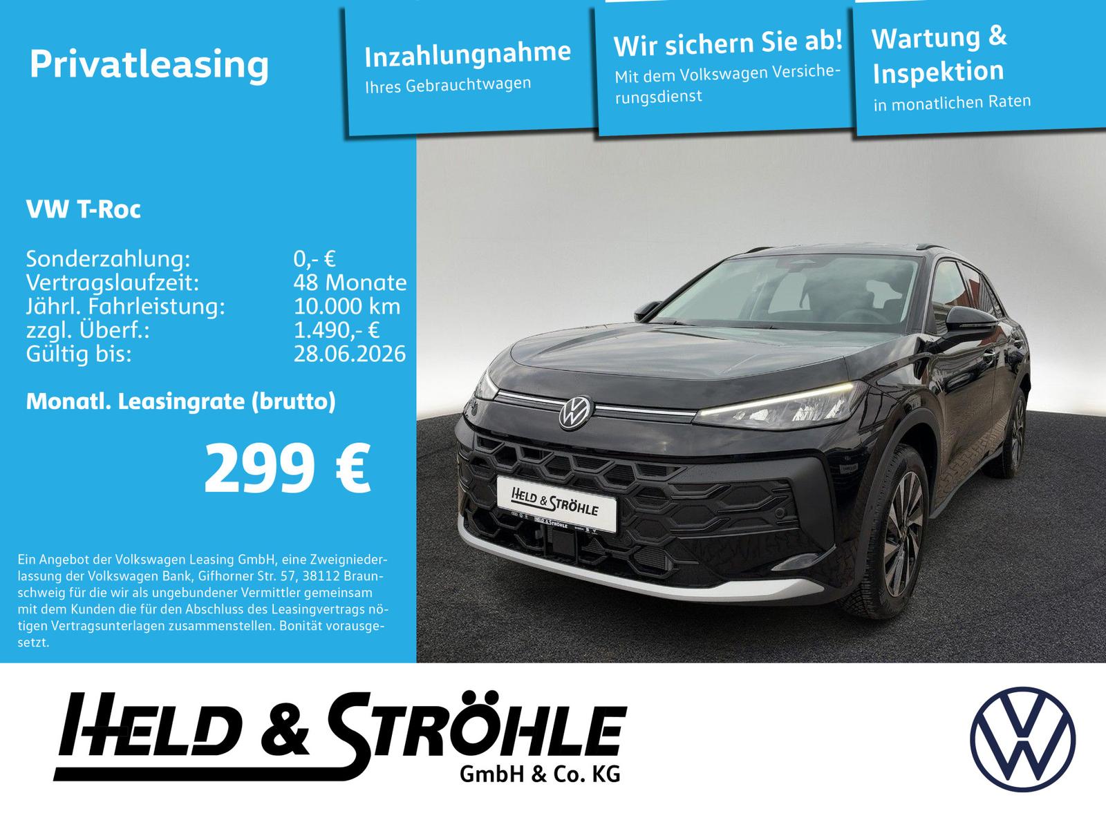 Volkswagen T-Roc Life 1.5 eTSI  RFK ACC AKTIONSZULASSUNG