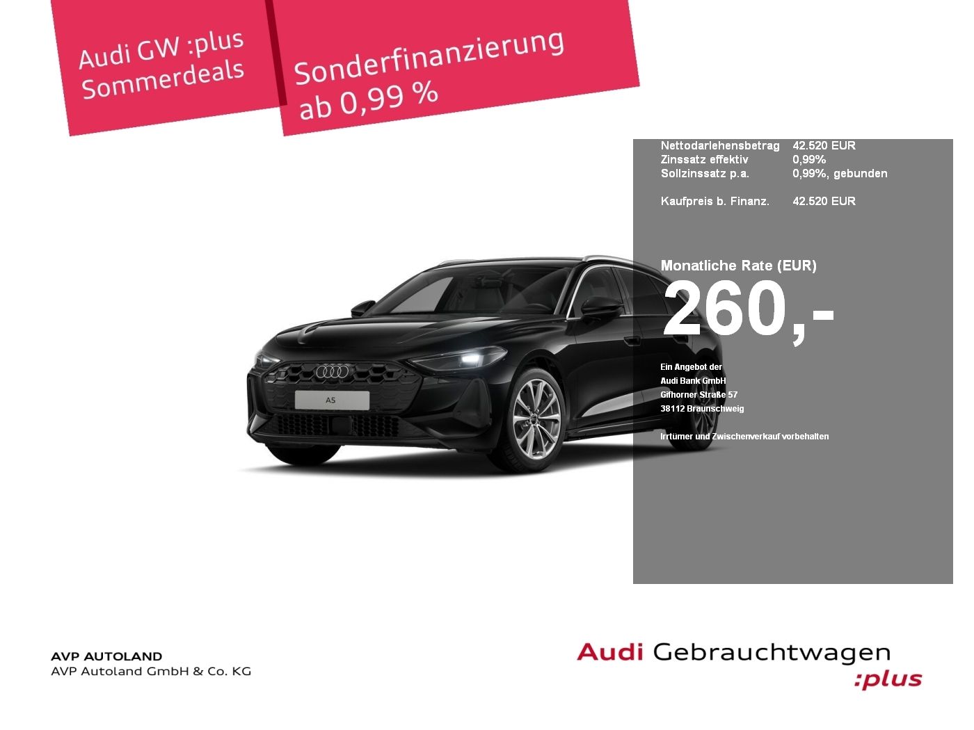 Audi A5 Avant TFSI quattro S tronic AHK 366 €