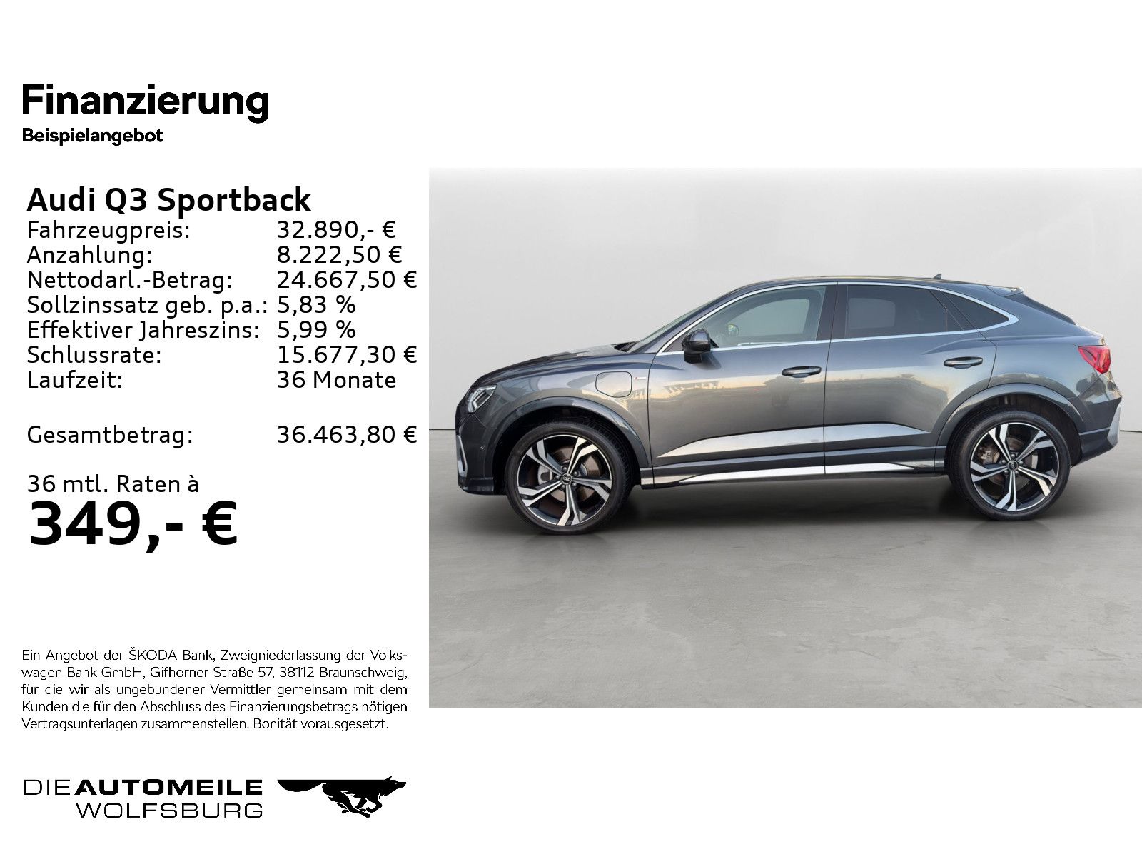 Audi Q3 Sportback 45 TFSI e S-tronic S line Rückfahrk imagem 2