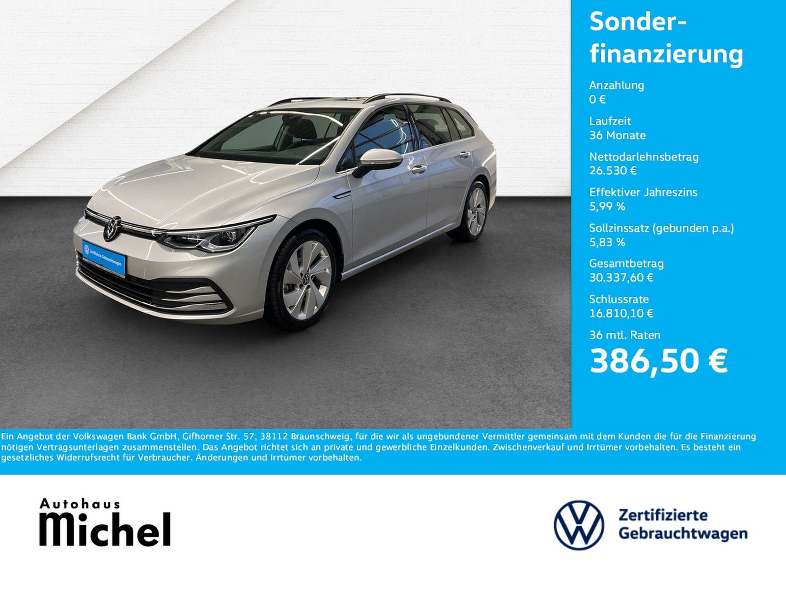 Volkswagen Golf 8 Variant TDI DSG Style LED-Plus Panodach N foto 2