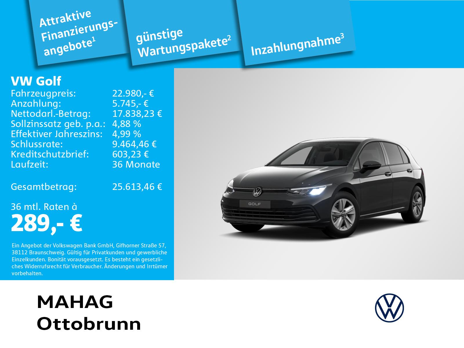 Volkswagen Golf VIII  Life 2.0 TDI LED Navi ParkPilot App D