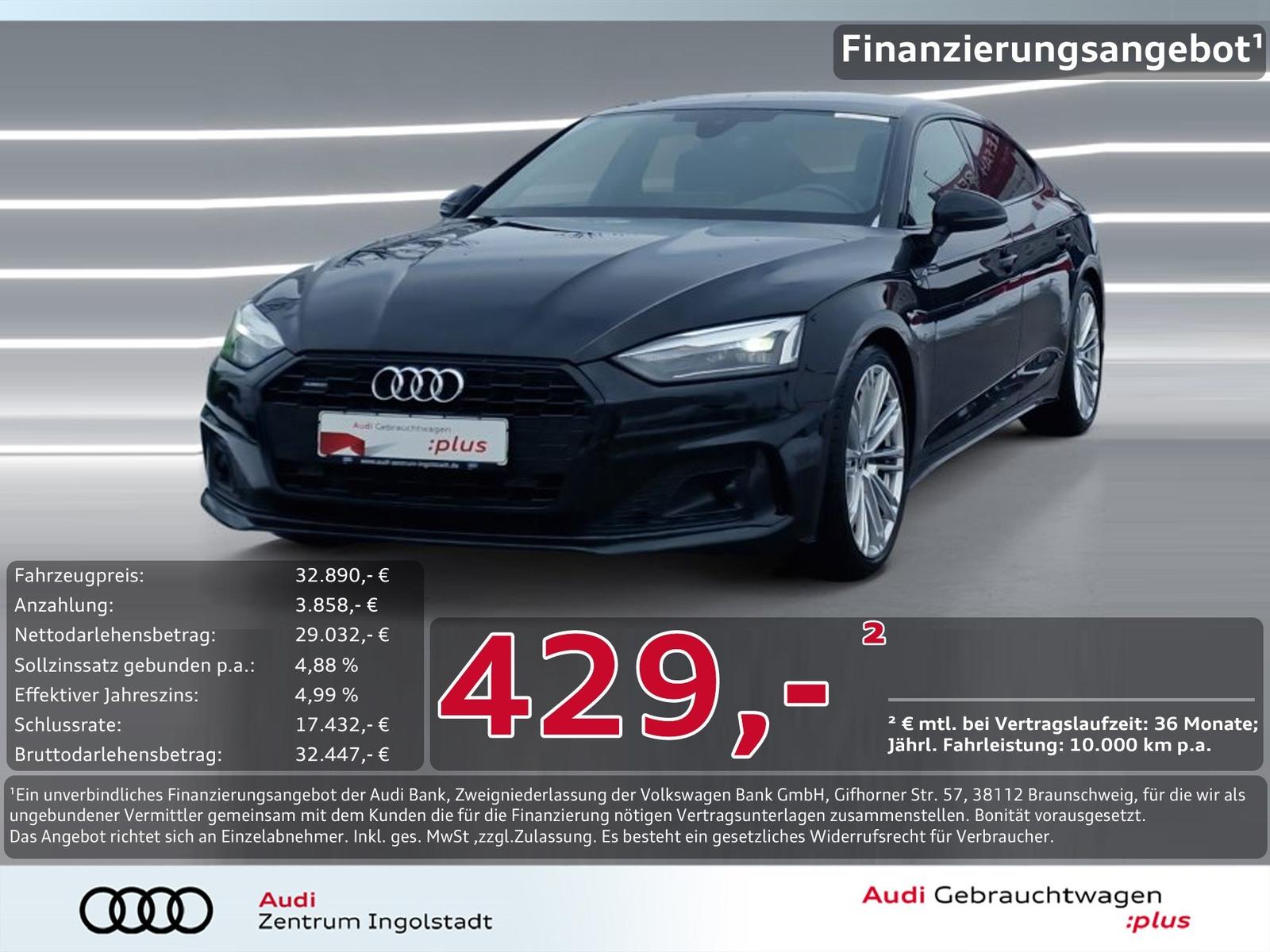 Audi A5 Sportback 40 TDI qu KAMERA NAVI+ 19" advanced