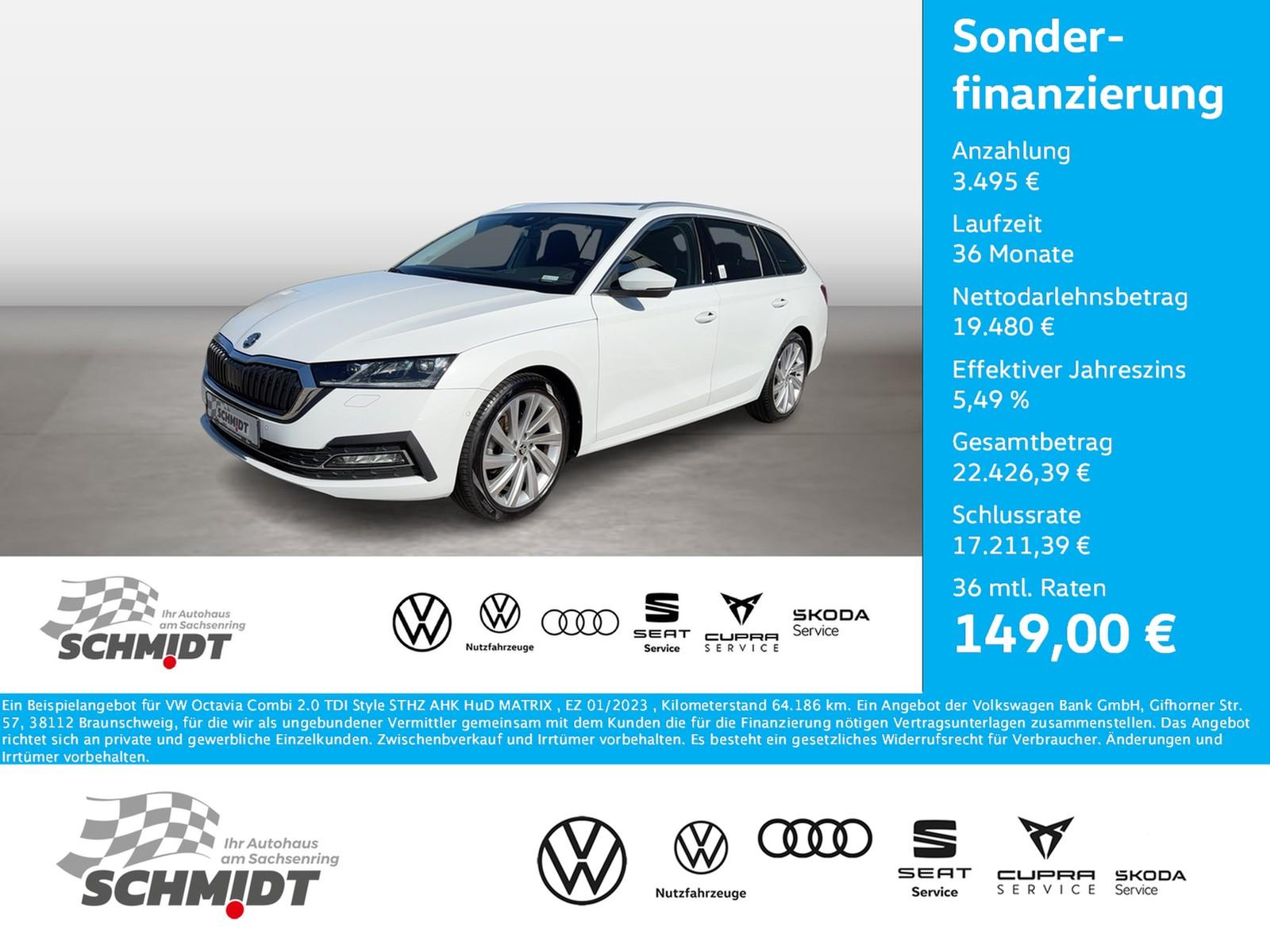 Skoda Octavia Combi 2.0 TDI Style STHZ AHK HuD MATRIX