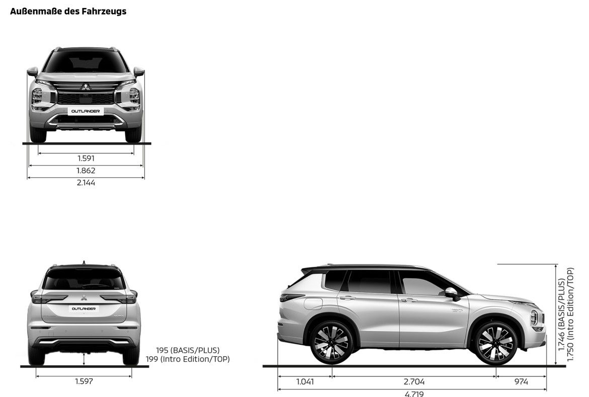 Fahrzeugabbildung Mitsubishi Outlander 2.4 PLUG-IN HYBRID 4WD Intro Edition