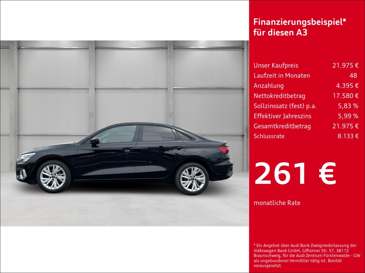 Audi A3 Limousine 30 TDI S-tronic advanced Navi Digit
